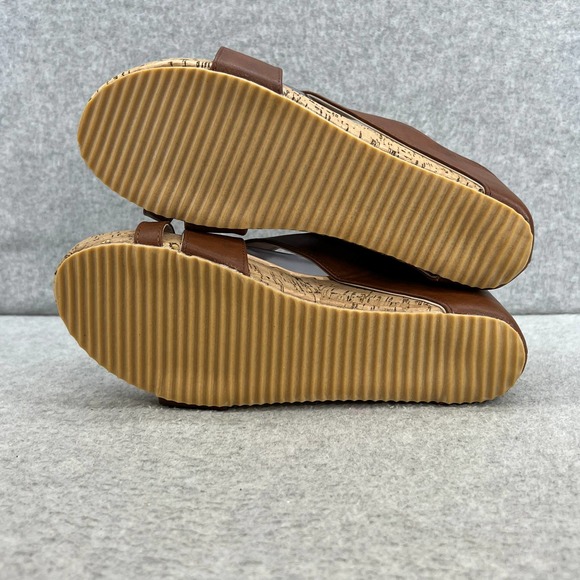 ROSY Platform Wedge Heel-Toe Wrap-Sandal - Brown -Women Size 8 *NEW - Picture 9 of 11